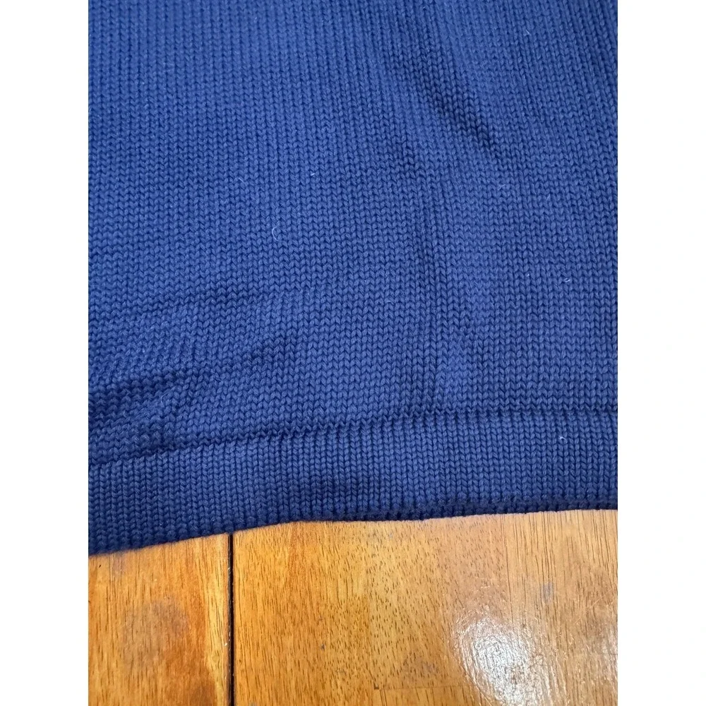Panerai Roll Neck Sweater Blue Knit 100% Cotton Men's